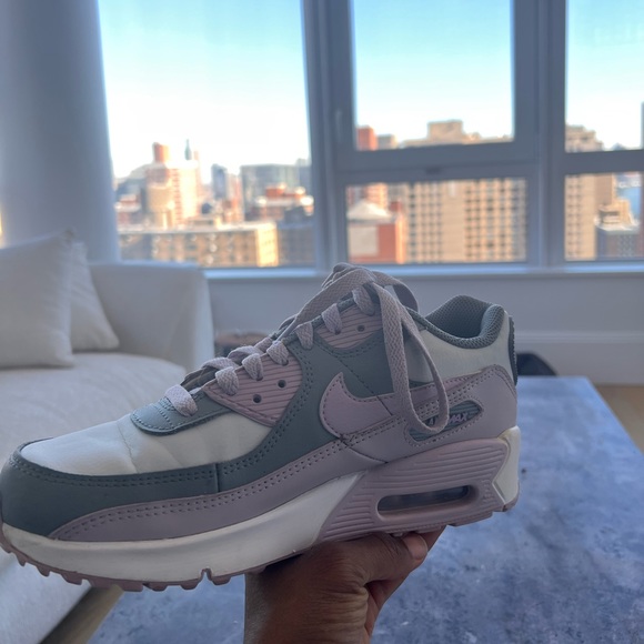 Nike, Airmax, size 5.5 youth, lavender, gray, and white - Picture 2 of 3